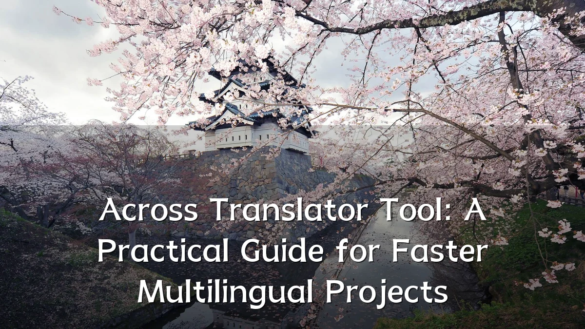 Across Translator Tool: A Practical Guide for Faster Multilingual Projects