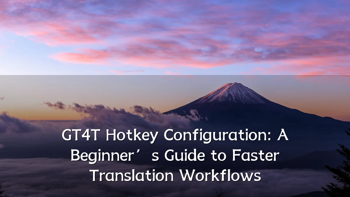 GT4T Hotkey Configuration: A Beginner’s Guide to Faster Translation Workflows