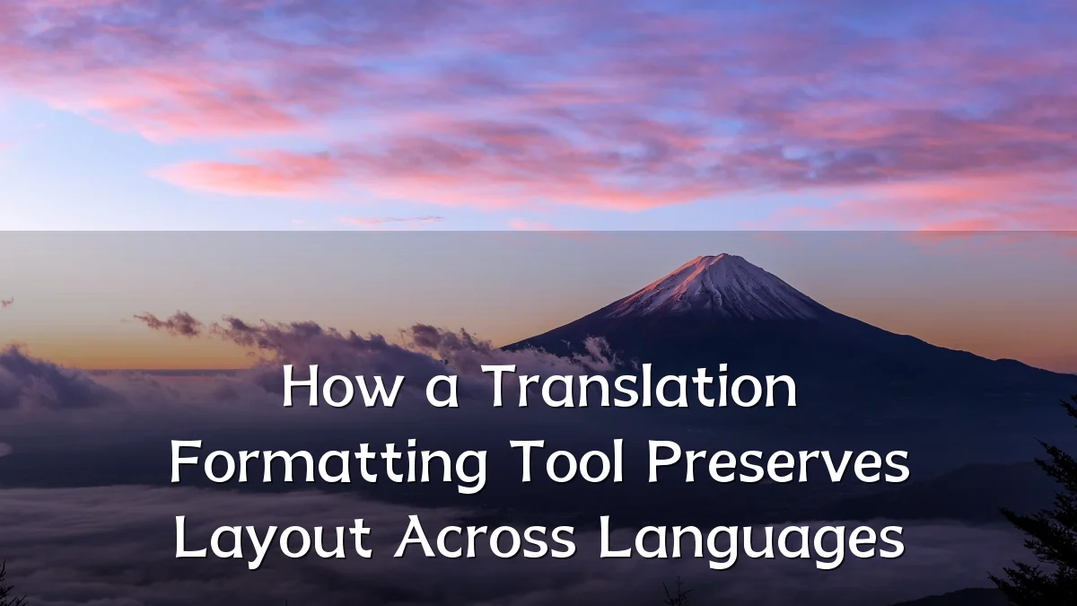 How a Translation Formatting Tool Preserves Layout Across Languages