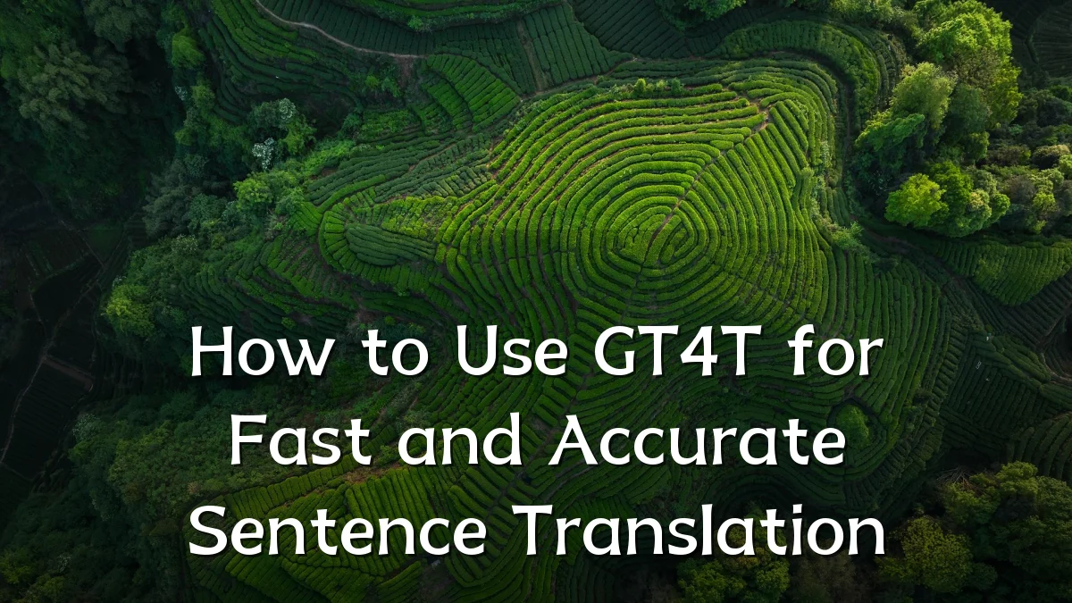 How to Use GT4T for Fast and Accurate Sentence Translation