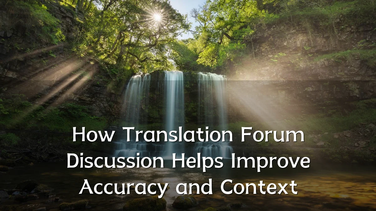 How Translation Forum Discussion Helps Improve Accuracy and Context