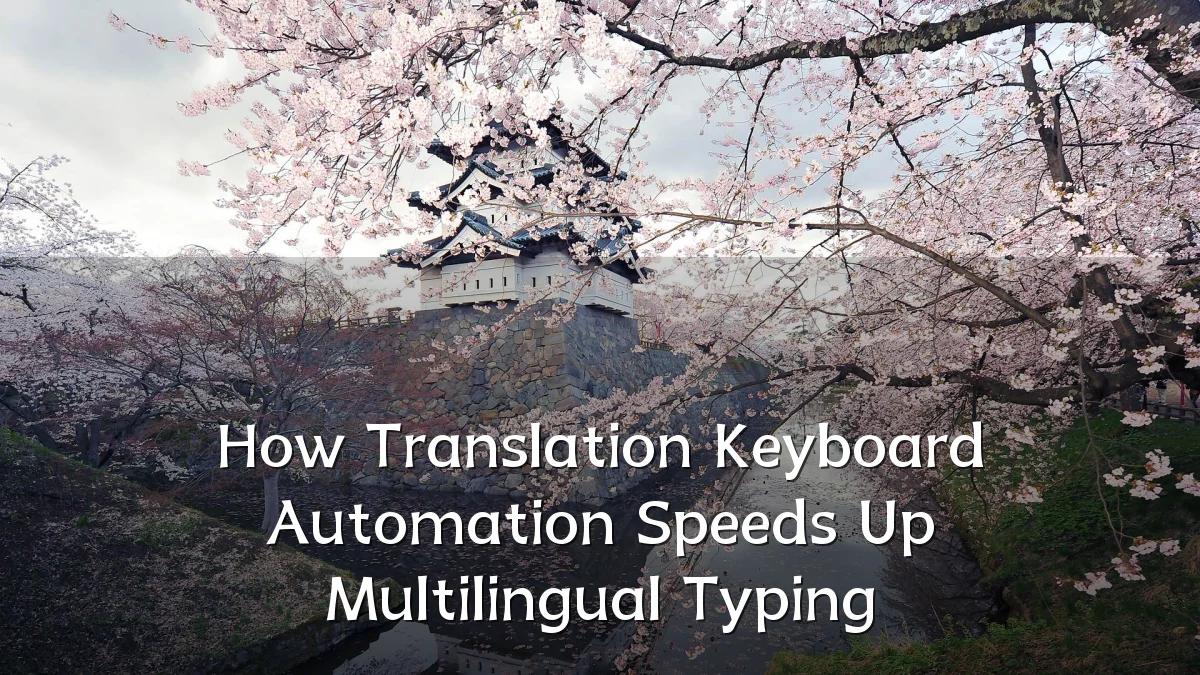 How Translation Keyboard Automation Speeds Up Multilingual Typing