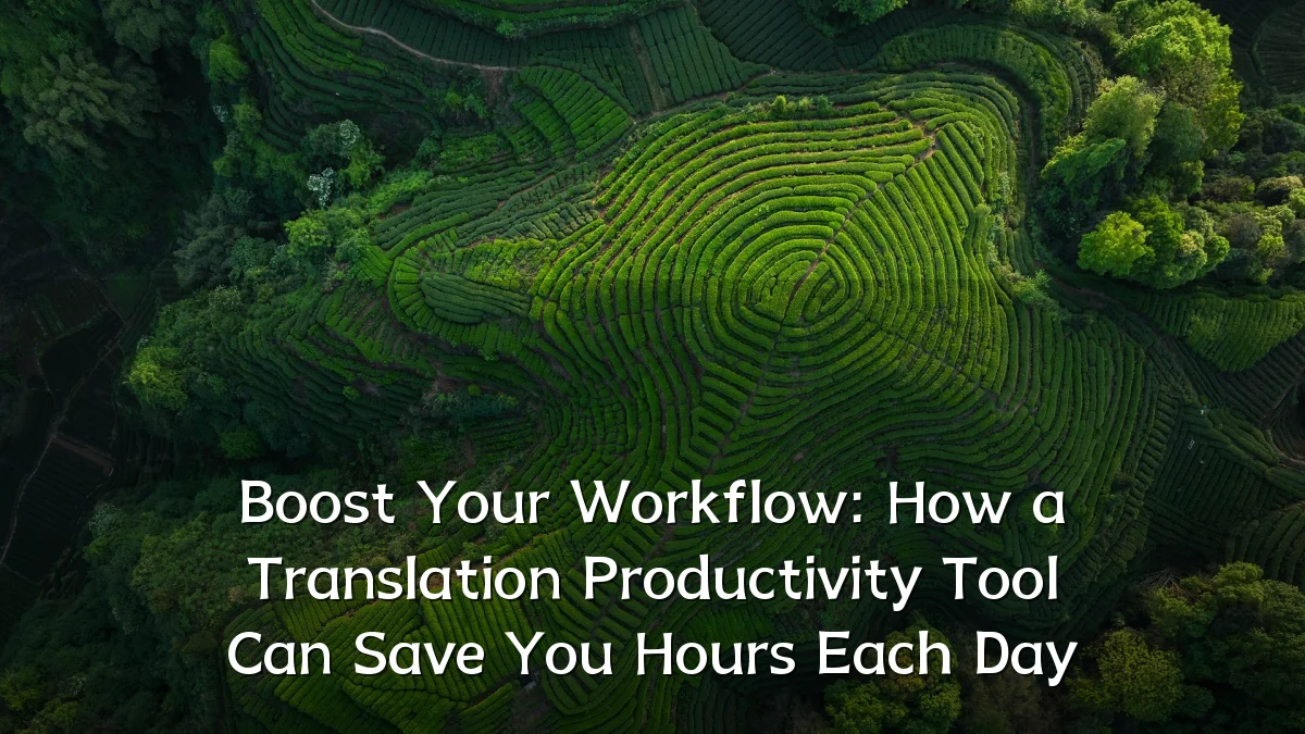 Boost Your Workflow: How a Translation Productivity Tool Can Save You Hours Each Day