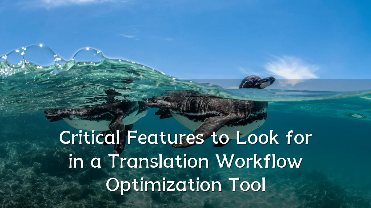 Critical Features to Look for in a Translation Workflow Optimization Tool
