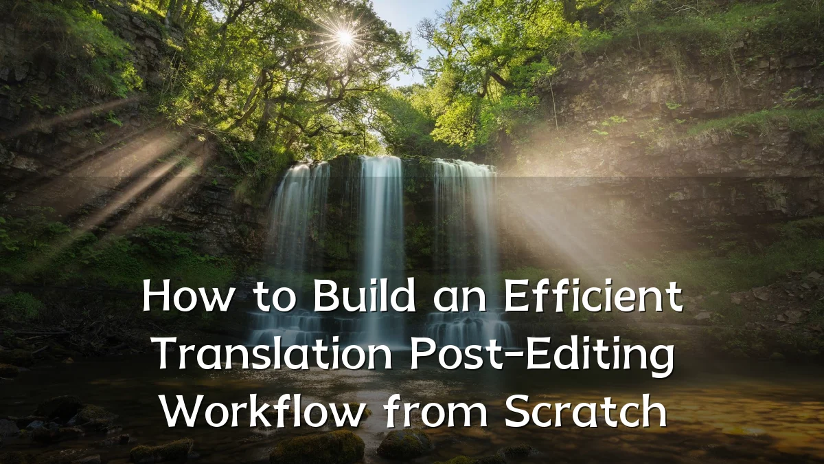 How to Build an Efficient Translation Post-Editing Workflow from Scratch