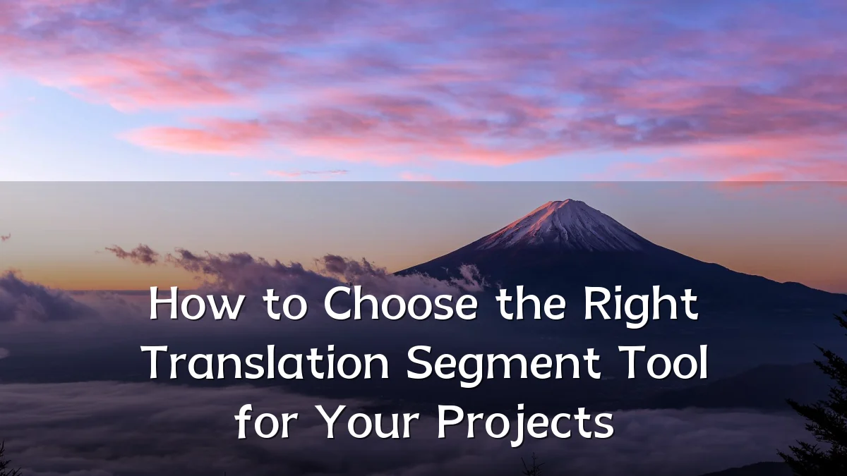 How to Choose the Right Translation Segment Tool for Your Projects
