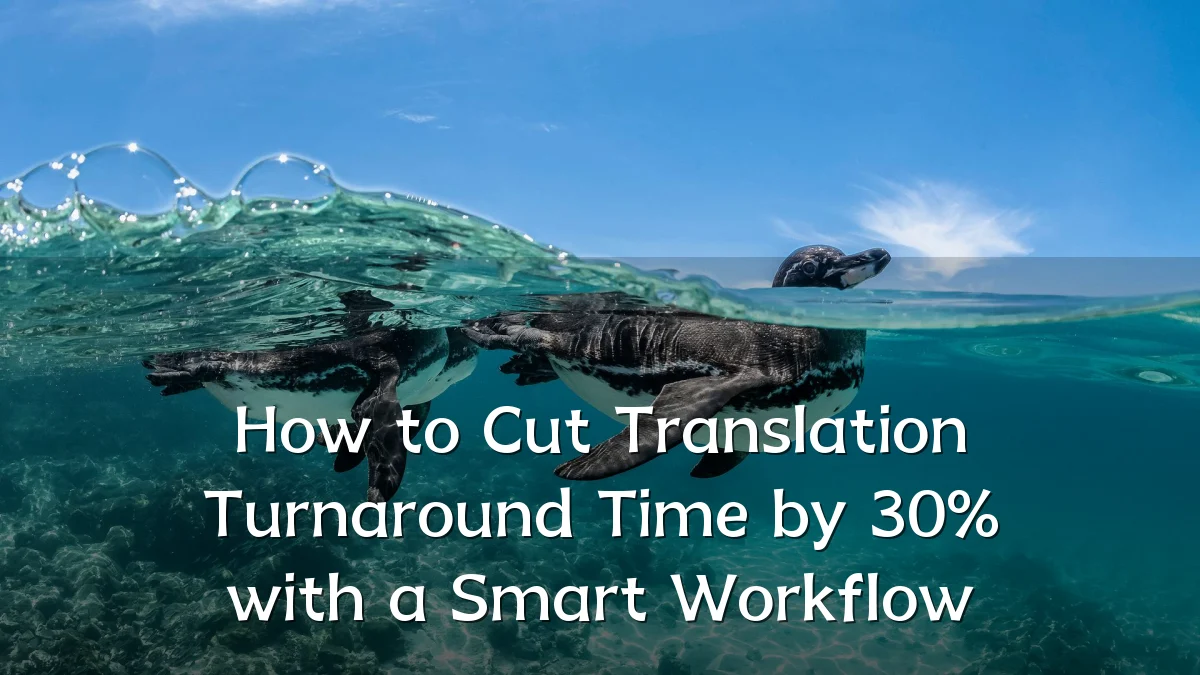 How to Cut Translation Turnaround Time by 30% with a Smart Workflow