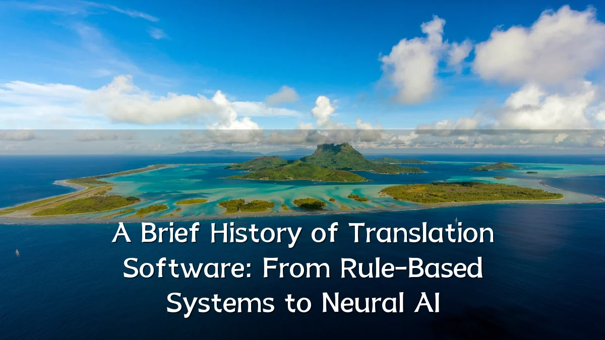 A Brief History of Translation Software: From Rule-Based Systems to Neural AI