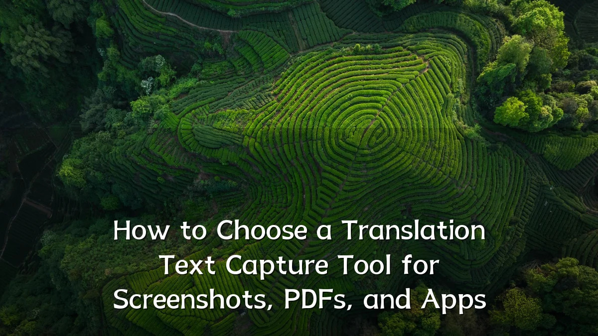 How to Choose a Translation Text Capture Tool for Screenshots, PDFs, and Apps