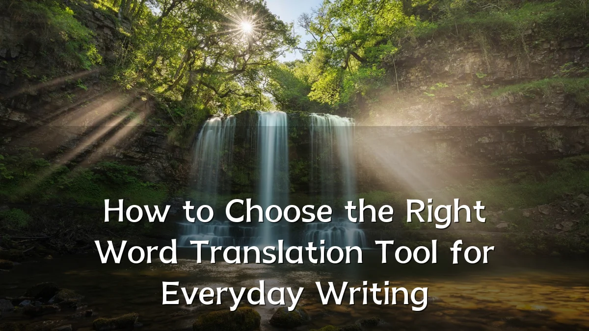 How to Choose the Right Word Translation Tool for Everyday Writing