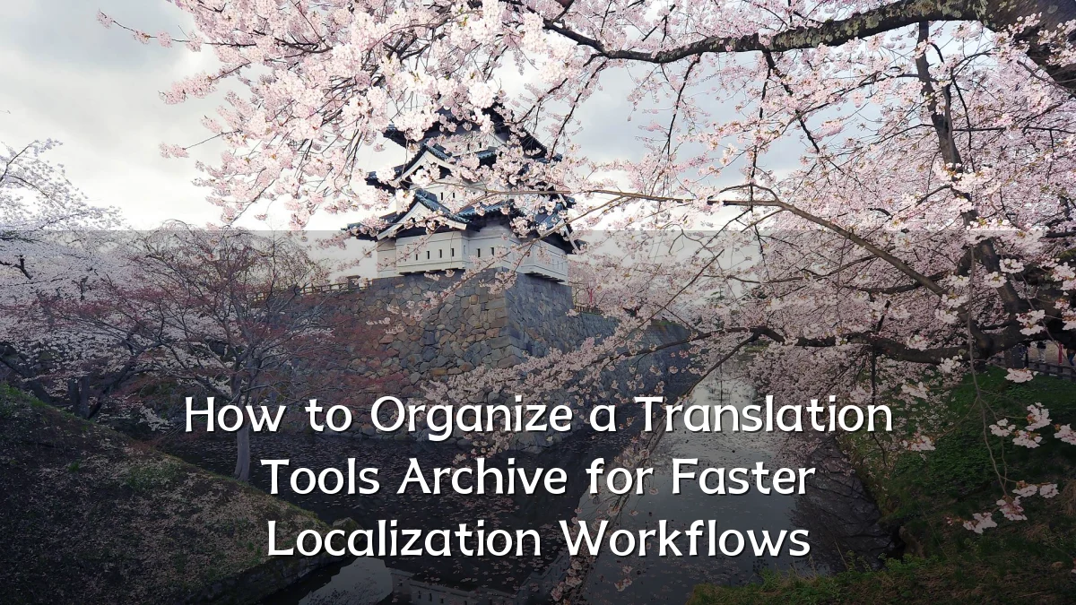 How to Organize a Translation Tools Archive for Faster Localization Workflows