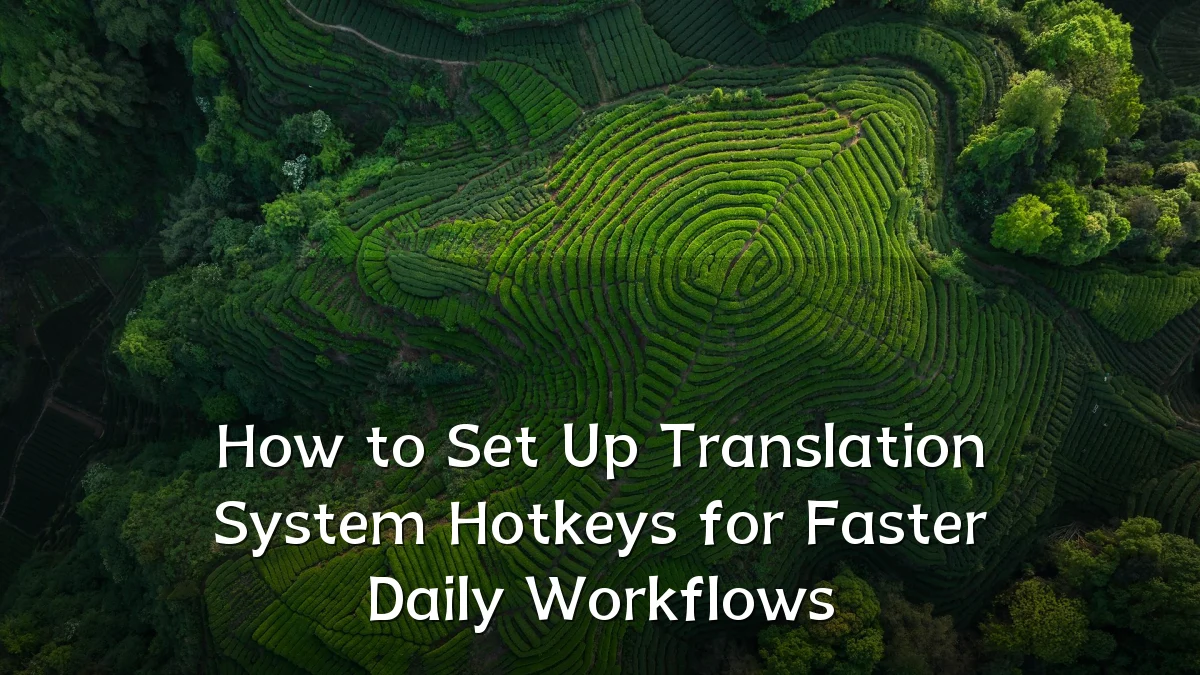 How to Set Up Translation System Hotkeys for Faster Daily Workflows