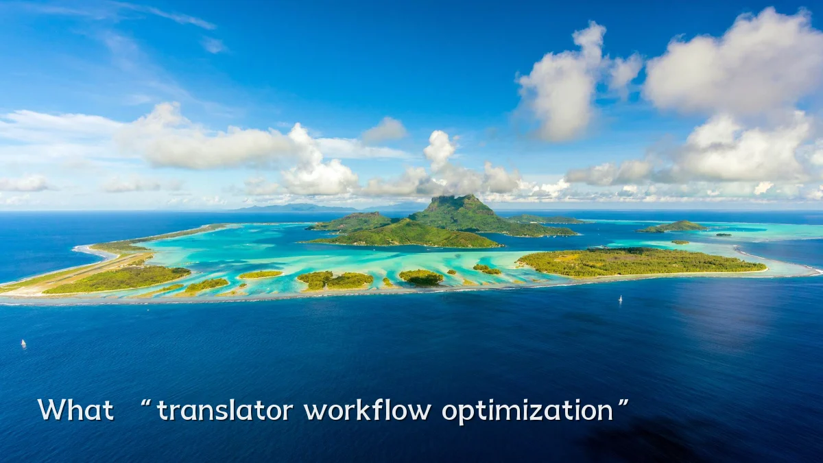 What “translator workflow optimization”