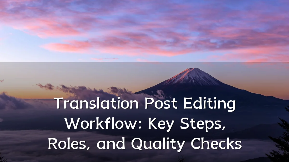 Translation Post Editing Workflow: Key Steps, Roles, and Quality Checks