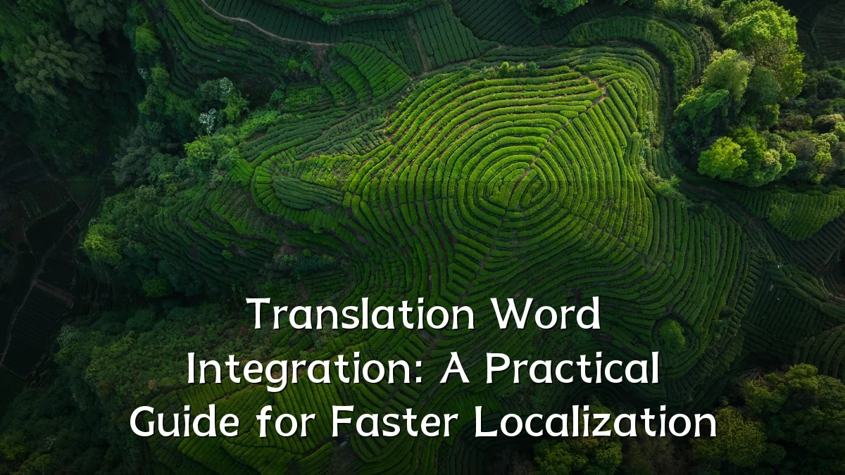 Translation Word Integration: A Practical Guide for Faster Localization