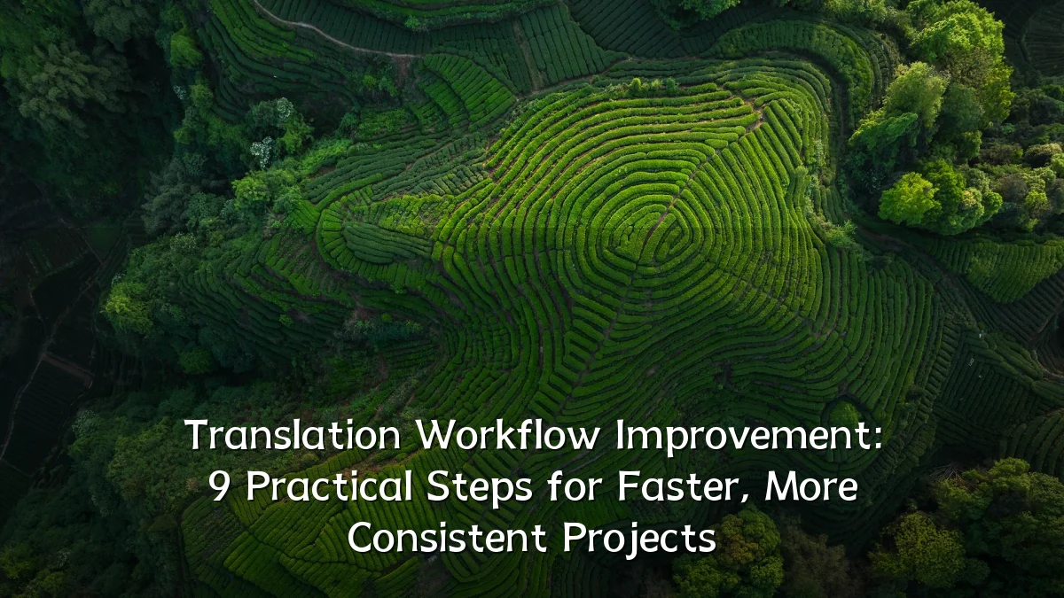 Translation Workflow Improvement: 9 Practical Steps for Faster, More Consistent Projects